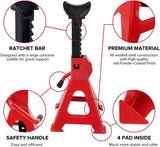 JACK STAND SET 3 T | WITH PADS | 300-420 MM | 2 PCS. (JS3T)