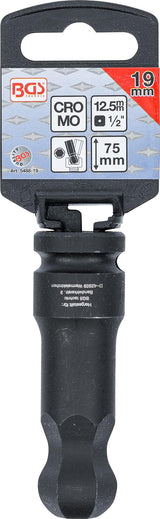 IMPACT BIT SOCKET | LENGTH 75 MM | 12.5 MM (1/2") DRIVE | INTERNAL HEXAGON WITH BALL HEAD 19 MM (5488-19)