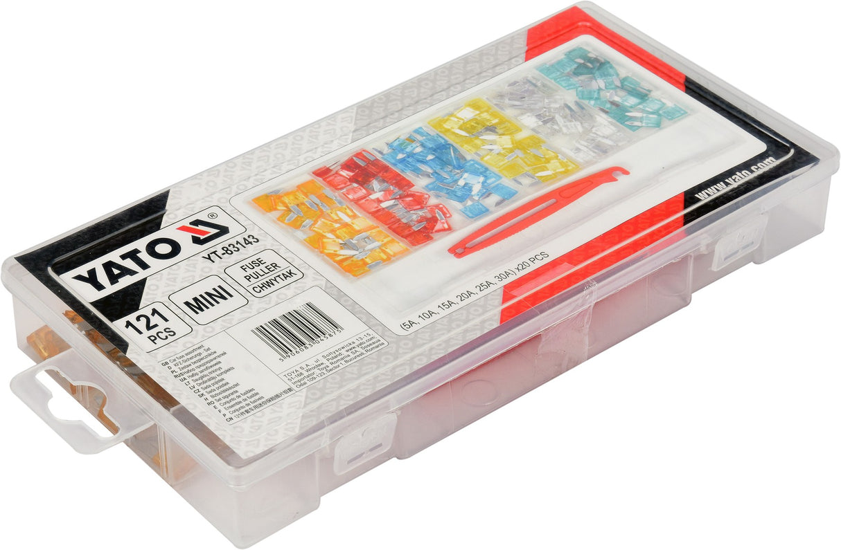 CAR FUSE ASSORTMENT MINI 121 PCS (YT-83143)