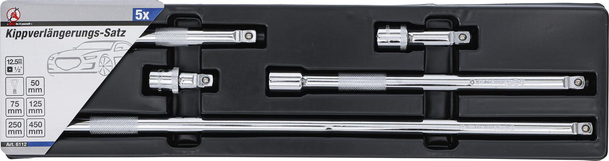 "WOBBLE" EXTENSION BAR SET | 12.5 MM (1/2") | 5 PCS. (6112)