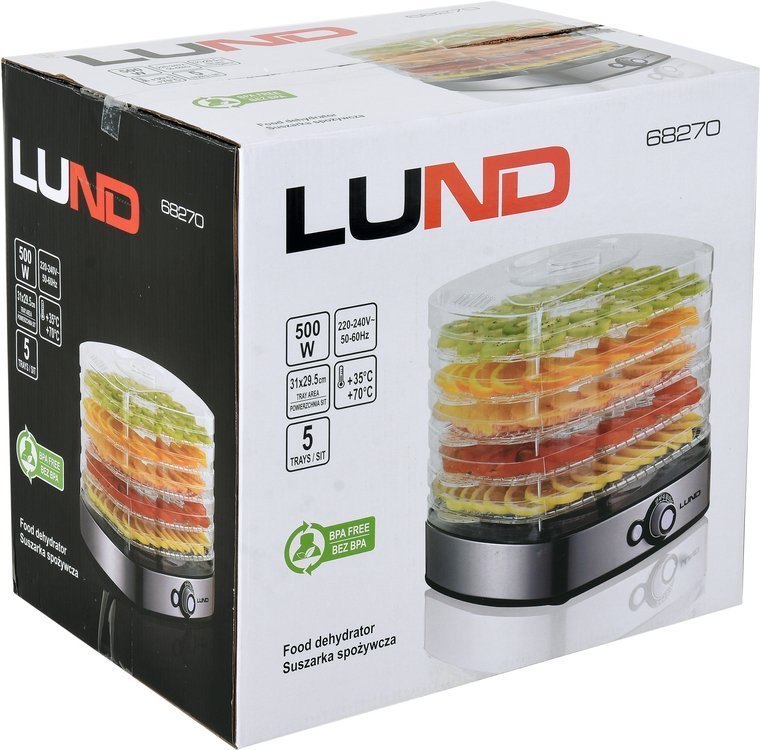FOOD DEHYDRATOR 5 TRAYS, 420-500W (68270)