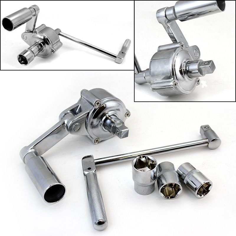HIGH TORQUE WHEEL WRENCH/REDUCER FOR PASSENGER CARS | 3 SOCKETS / 17, 19, 21 MM (ESEA-0004)