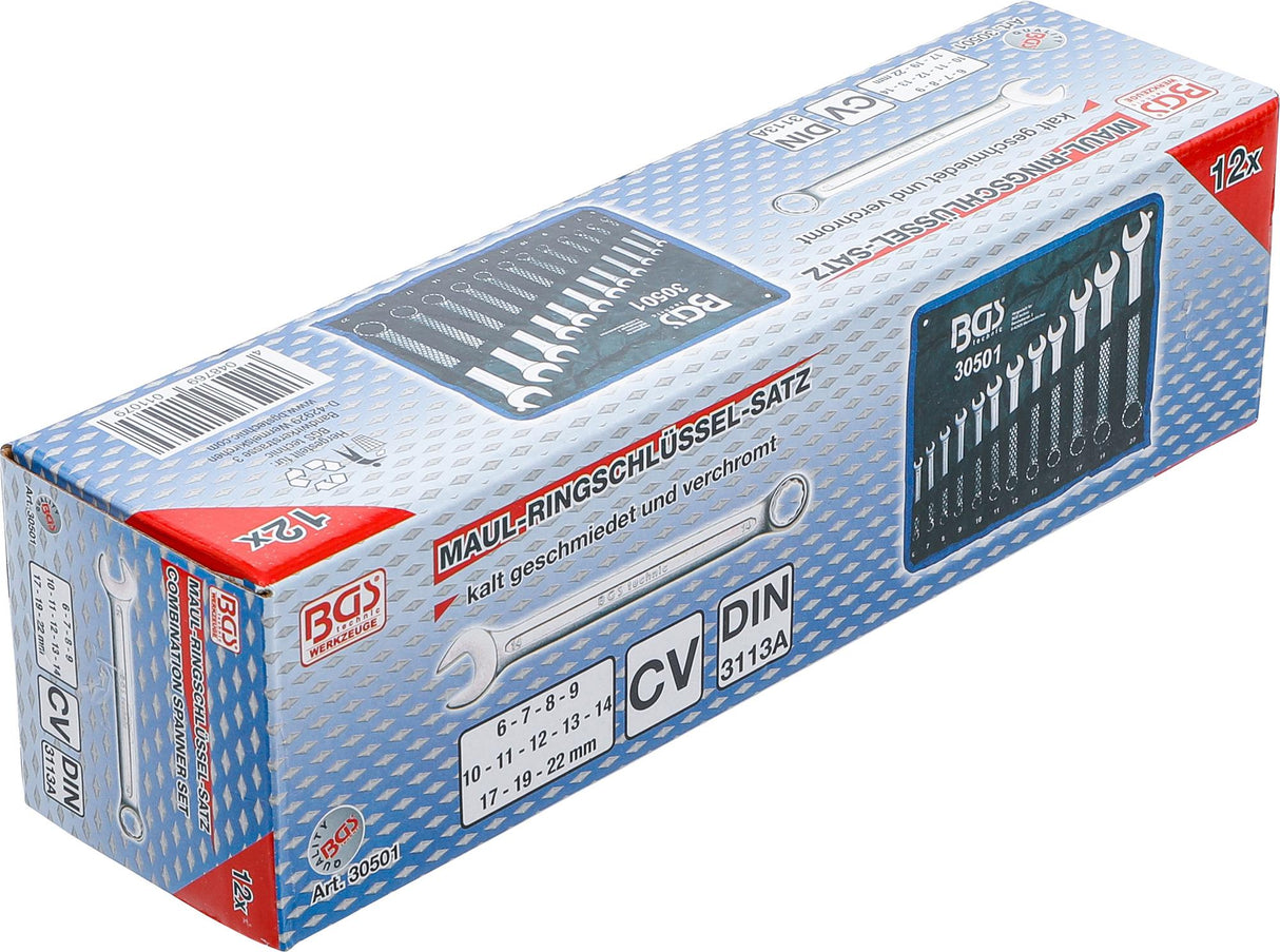 COMBINATION SPANNER SET | 6 - 22 MM | 12 PCS. (30501)