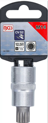 BIT SOCKET | 12.5 MM (1/2") DRIVE | SPLINE (FOR XZN) M14 (4344)