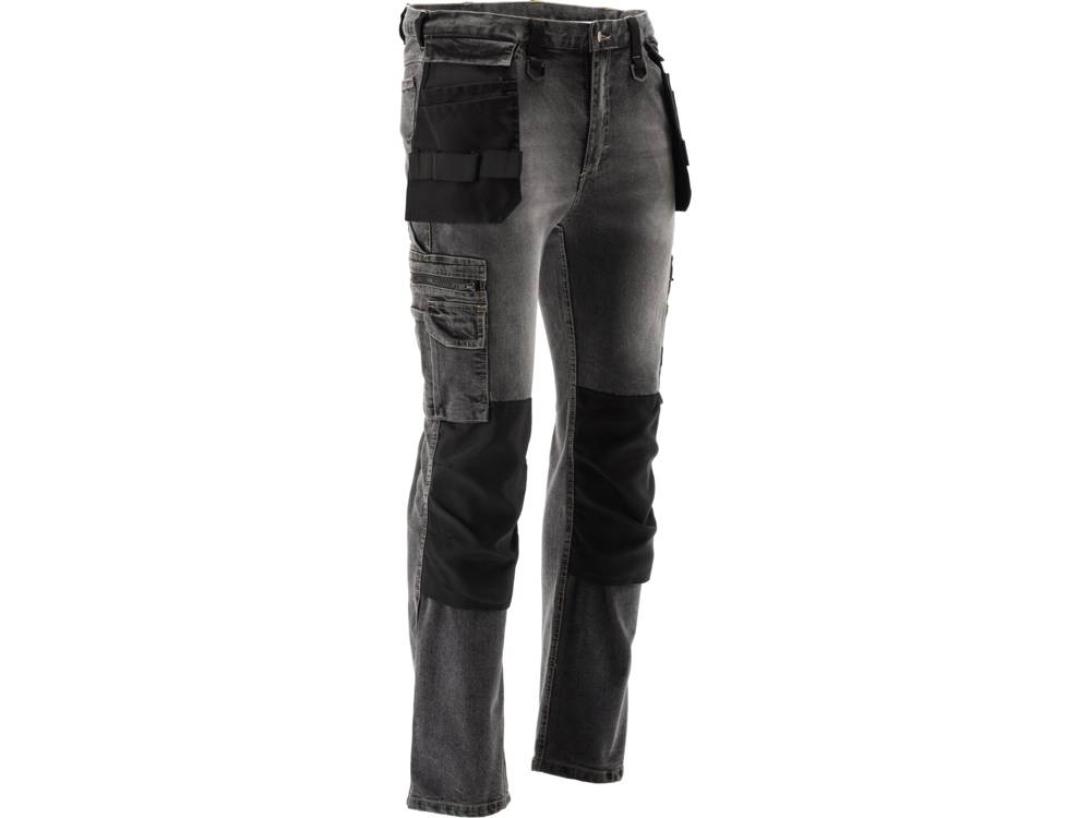STRETCH JEANS TROUS. STEEL GREY S. M (YT-79061)