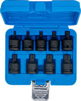 IMPACT BIT SOCKET SET | 12.5 MM (1/2") DRIVE | SPLINE (FOR XZN) M4 - M16 | 9 PCS. (5487)