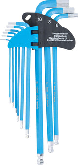 L-TYPE WRENCH SET | EXTRA LONG | INTERNAL HEXAGON / INTERNAL HEXAGON WITH BALL HEAD 1.5 - 10 MM | 9 PCS. (35100)