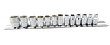 SOCKET SET, SIX-POINT | 6.3 MM (1/4") | 4 - 14 MM | 13 PCS. (KR144014)
