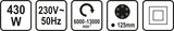 ORBITAL SANDER 430W 125MM (79309)