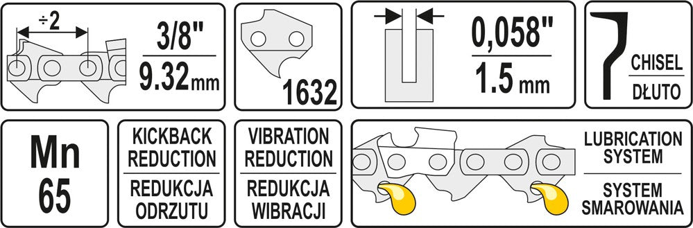 CHAIN ROLL 38/" 0,058" (YT-84961)