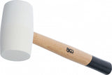 RUBBER MALLET | HICKORY HANDLE | WHITE HEAD | Ø 64 MM | 750 G (70140)