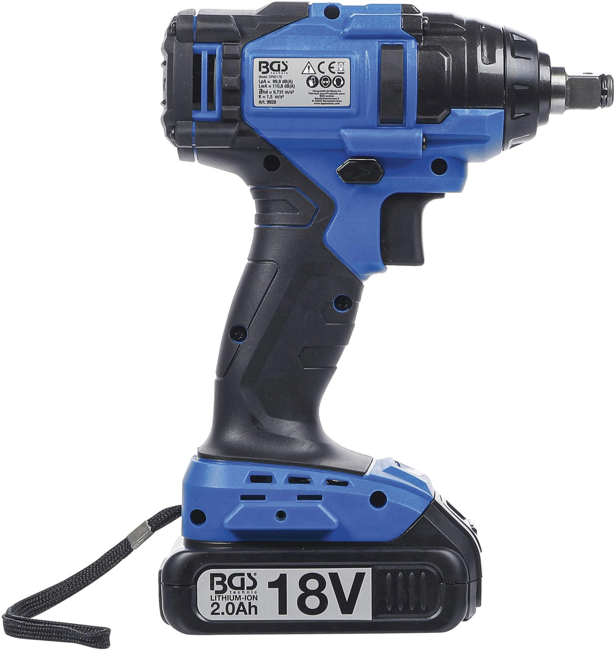 CORDLESS IMPACT WRENCH | EXTRA SHORT | 250 NM | MAX. 2.500 RPM | 18 V (9928)
