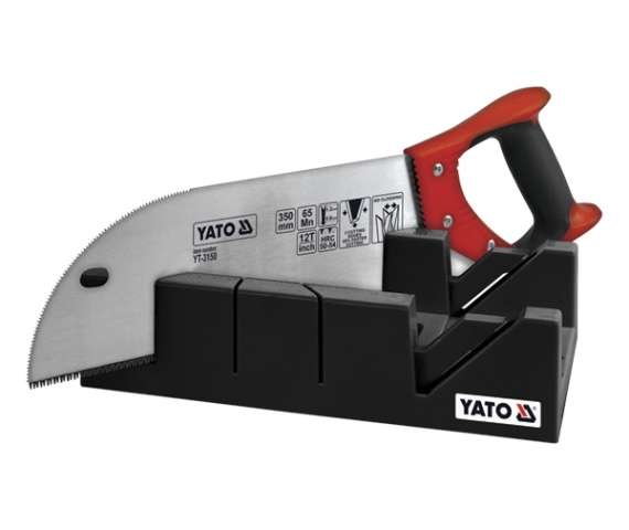 PLASTIC MITER BOX W. DOVETAIL SAW 350MM (YT-3150)