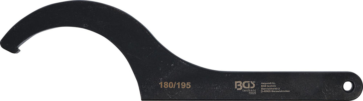 HOOK WRENCH WITH NOSE | 180 - 195 MM (73225)