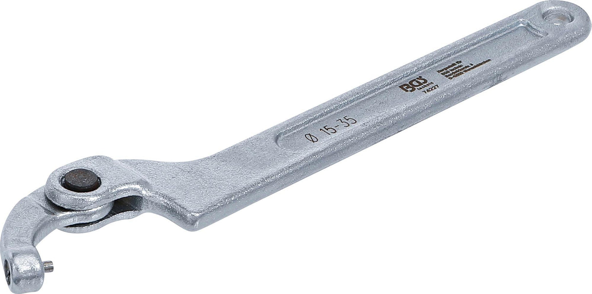 ADJUSTABLE HOOK WRENCH WITH PIN | 15 - 35 MM (74227B)