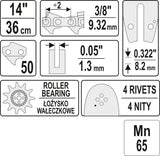 GUIDE BAR 14" 3/8"G (YT-84930)