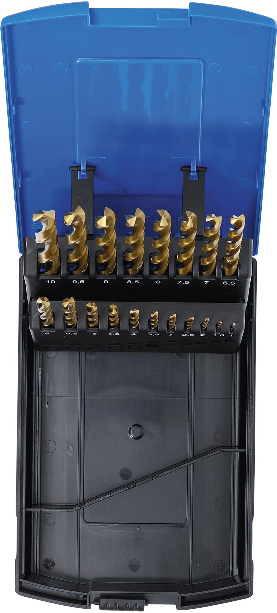 TWIST DRILL | HSS G | TITANIUM NITRATED | 1 - 10 MM | 19 PCS. (2040)