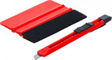 PLASTIC SQUEEGEE | FOR PLASTIC SHEET | WITH FELT EDGE | 2 PCS. (85215)