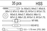 TAPS AND DIES, 35PCS SET (YT-55465)