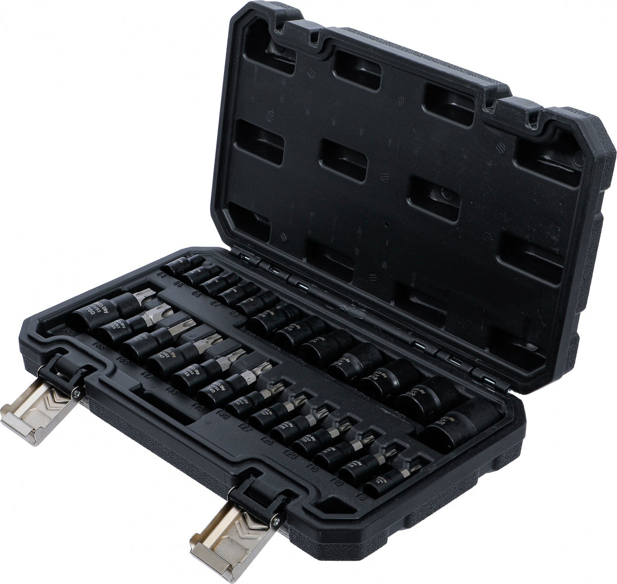 SOCKET AND BIT SET | 6.3 MM (1/4"), 10 MM (3/8"), 12.5 MM (1/2") DRIVE | E-STAR / T-STAR (FOR TORX) | 25 PCS (20124)
