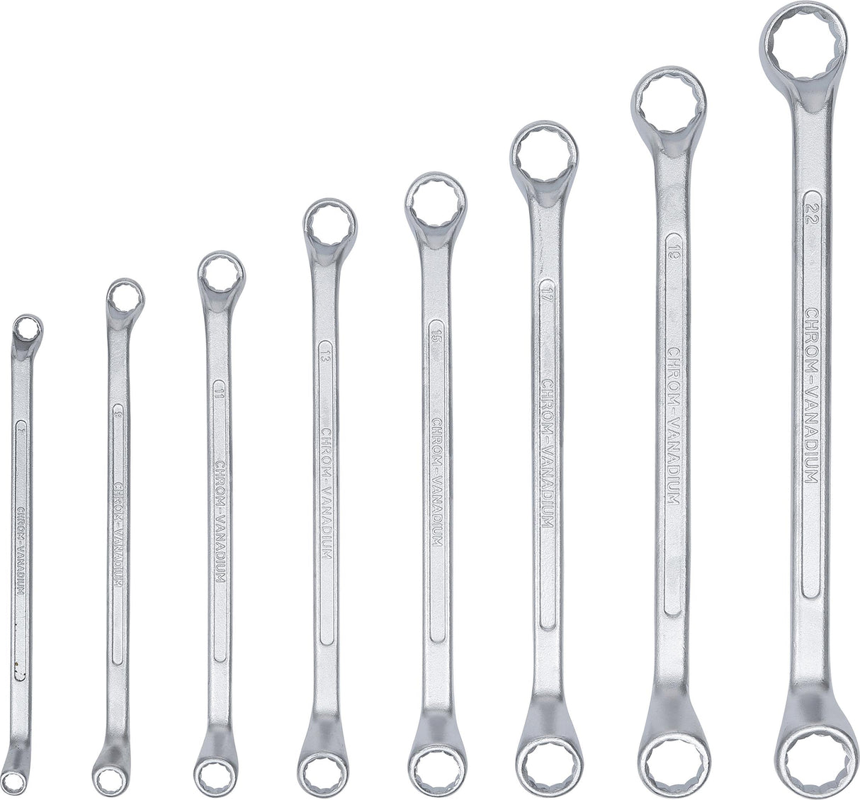 DOUBLE RING SPANNER SET | OFFSET | 6 X 7 - 20 X 22 MM | 8 PCS. (1213)
