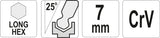 HEX KEY BALL END, LONG 7,0 MM (YT-05459)