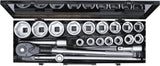 SOCKET SET | 20 MM (3/4") DRIVE | 19-50 MM | 20 PCS. (15113)