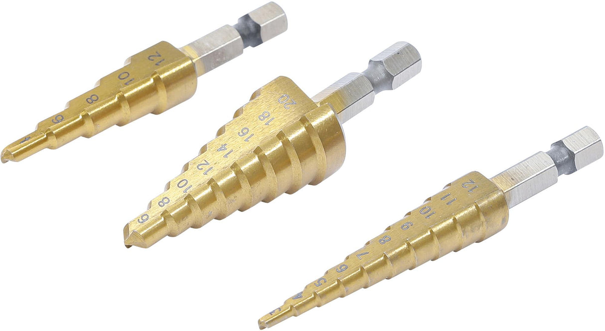 HSS STEP DRILL SET | 3 - 20 MM | 3 PCS. (1616)