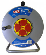 EXTENSION REEL WITH METAL DRUM | 4 WATERPROOF SOCKETS | 3X2.5MM2 | 50 M (EG-0060)