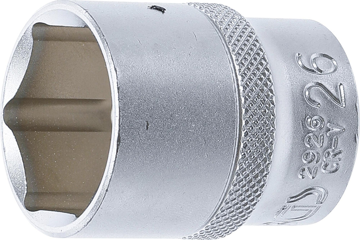 SOCKET, HEXAGON | 12.5 MM (1/2") DRIVE | 26 MM (2926)