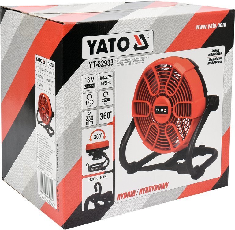 HYBRID AIR FAN 18V/240V - BODY (YT-82933)