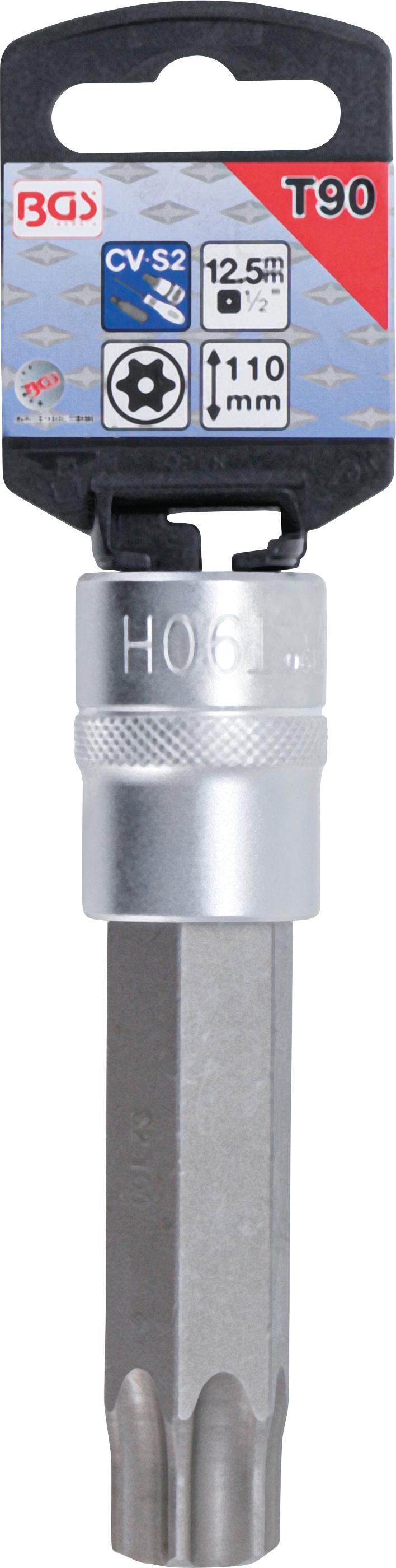 BIT SOCKET | LENGTH 110 MM | 12.5 MM (1/2") DRIVE | T-STAR TAMPERPROOF (FOR TORX) T90 (5103-TB90)