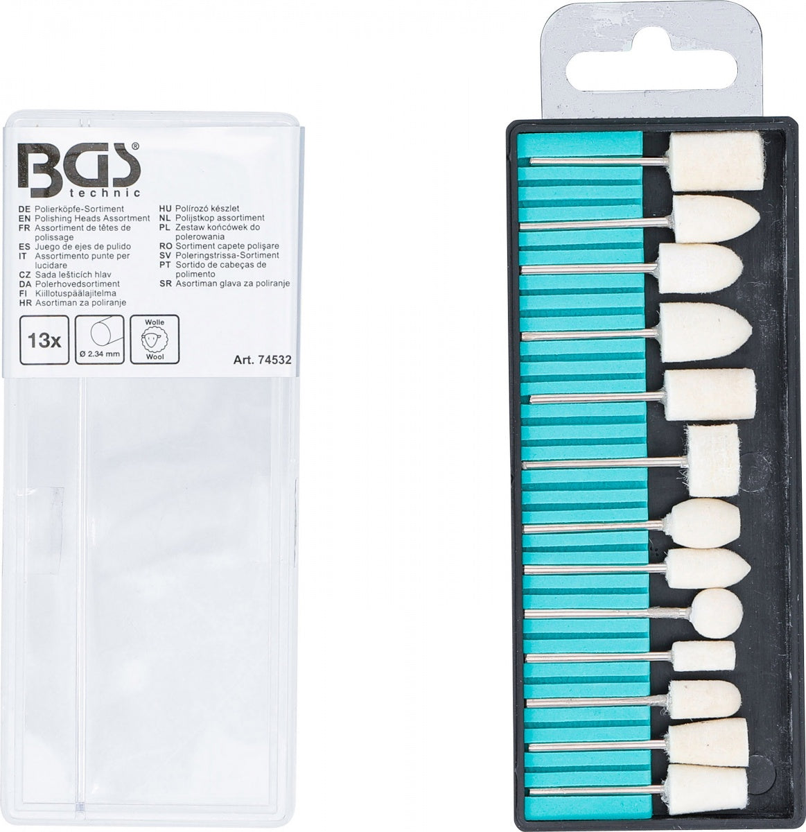 POLISHING HEADS ASSORTMENT | 13 PCS. (74532)