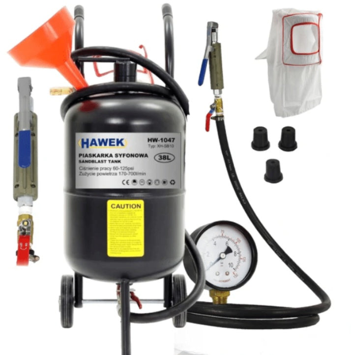 SANDBLASTER ON WHEELS | 10 GALLONS / 38 L (HH38G)
