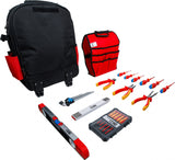 TOOL KIT IN BACKPACK WITH WHEELS AND TELESCOPIC HANDLE | VDE | 27 PCS (3348)