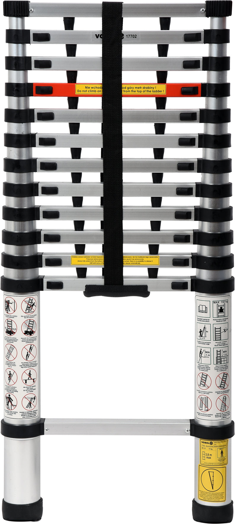 ALU TELESCOPIC LADDER 3,8M 13STEPS (17702)