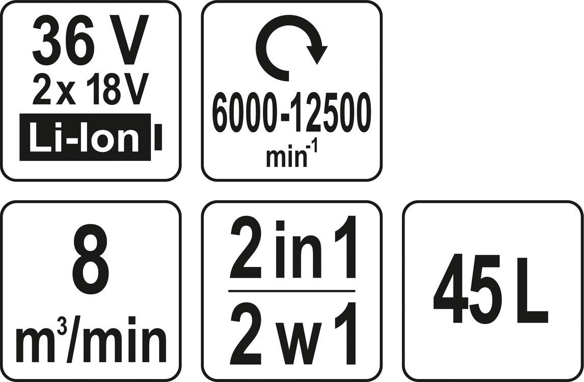 BLOWER AND VACUUM 36V - BODY (YT-85175)