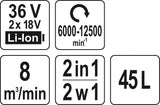 BLOWER AND VACUUM 36V - BODY (YT-85175)