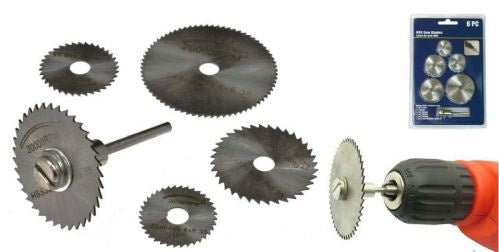 CUTTING DISC SET | HSS | Φ22 Φ25 Φ32 Φ35 Φ44 MM | 6 PCS. (SK2561)