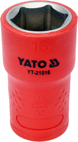 INSULATED HEXAGONAL SOCKET 16MM 3/8" VDE (YT-21016)