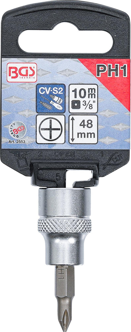 Ruuvikärki puristettu hylyseeseen | 10 mm (3/8") | Ristikoloinen PH1 (2553)