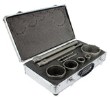 HOLE SAW SET WITH LONG ADAPTERS SDS PLUS | 30-100 MM | 9 PCS. (ES20449)