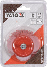 CUP BRUSH NYLON 75MM FOR DRILL (YT-47782)