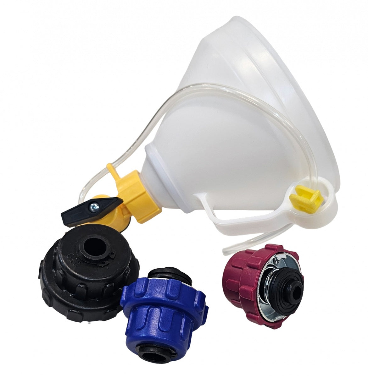 RADIATOR COOLANT FILLING FUNNEL SET | SPILL-PROOF | 4 PCS. (SK0044)