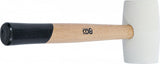 RUBBER MALLET | HICKORY HANDLE | WHITE HEAD | Ø 64 MM | 750 G (70140)