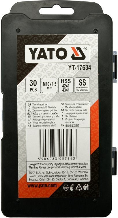 THREAD REPAIR SET M10X1,5 (YT-17634)