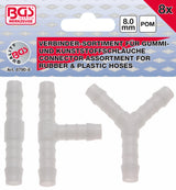 HOSE CONNECTOR ASSORTMENT | FUEL RESISTANT | 8 MM | 8 PCS. (8790-8)