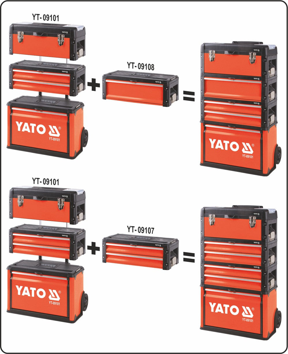 TROLLEY TOOL BOX MADE UP OF 3 PARTS (YT-09101)