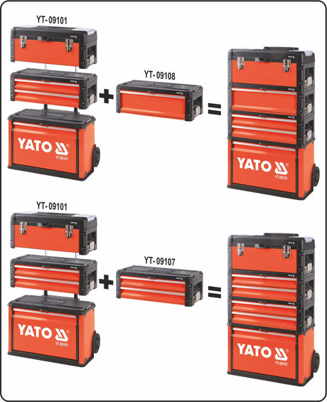 TROLLEY TOOL BOX MADE UP OF 3 PARTS (YT-09101)