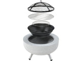 STEEL FIRE PIT 3IN1 WITH GRID 43.5CM (99718)